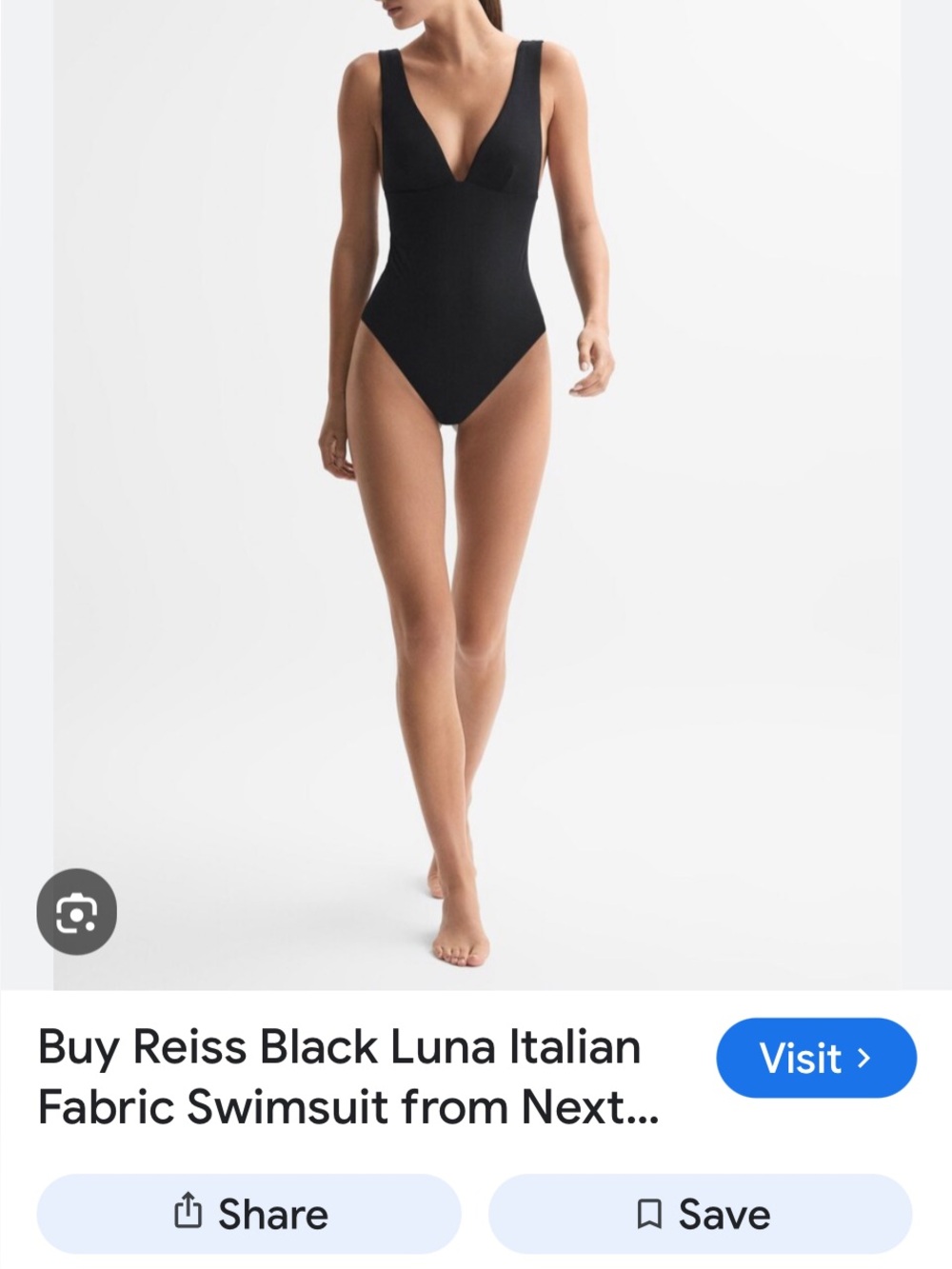 Reiss Black Luna One-Piece Swimsuit with Back Bow